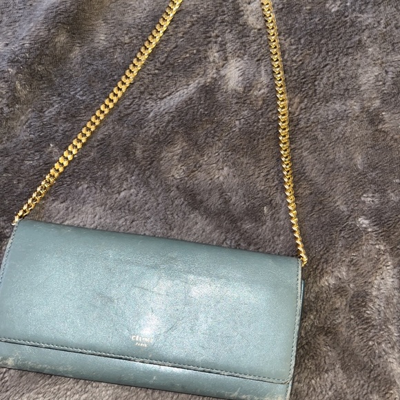 💚💙💚VINTAGE AUTHENTIC CELINE LEATHER WALLET 💚💙💚 - Picture 10 of 10